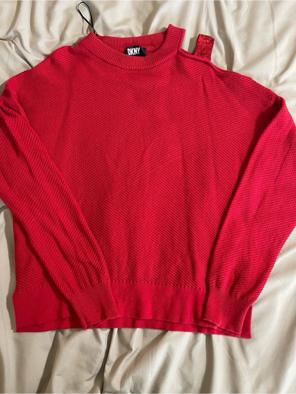DKNY Women's Red Crewneck Sweater